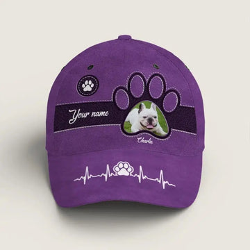 Custom Photo A Pet's Love Can Make Even The Worst Day Better - Dog & Cat Personalized Custom Hat TeeInBlue