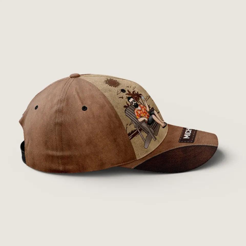 Custom embroidered-look retirement gift hat