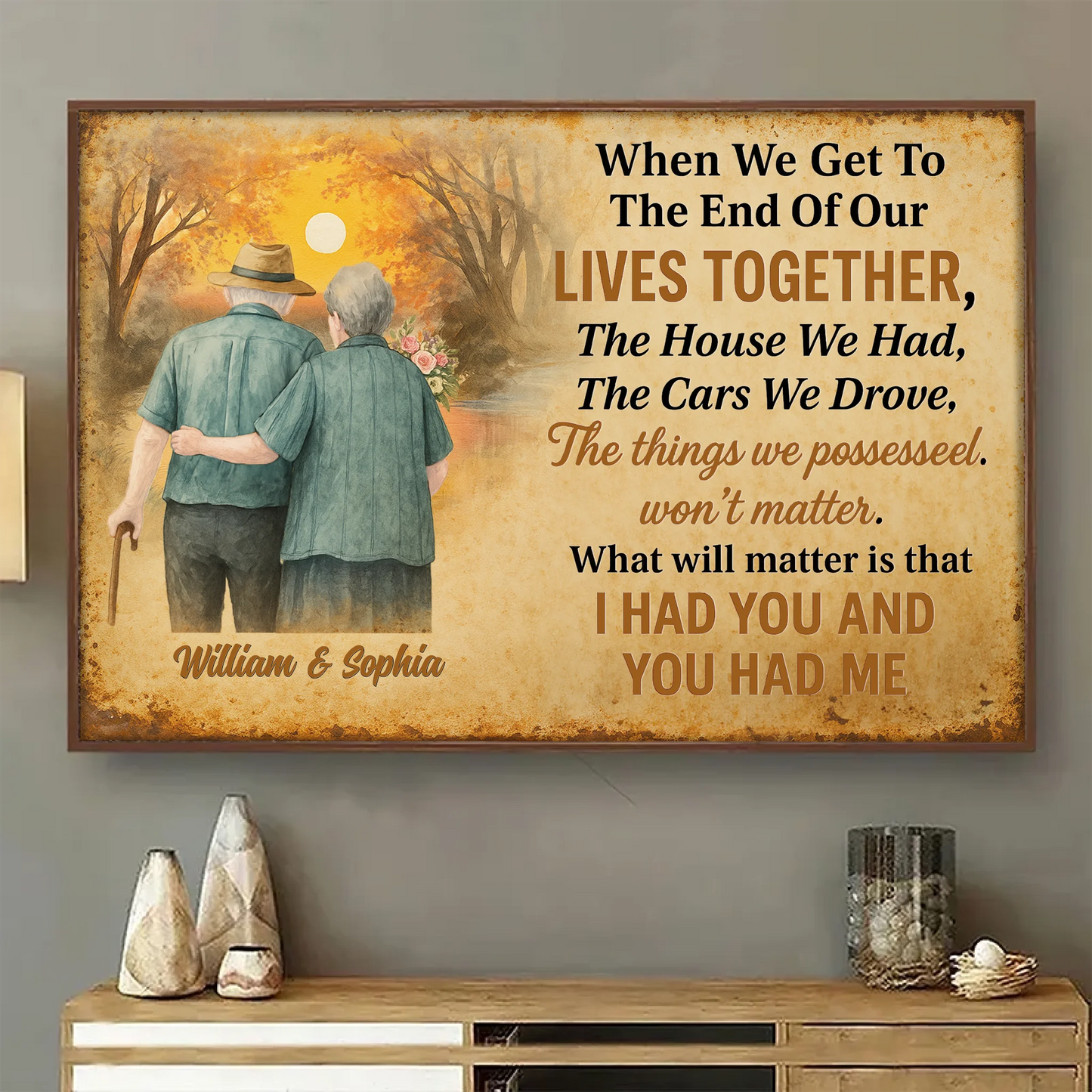 Personalized Couple Poster – Custom Gift for Long-Term Love or Anniversary - POS-MAY25-026-HA