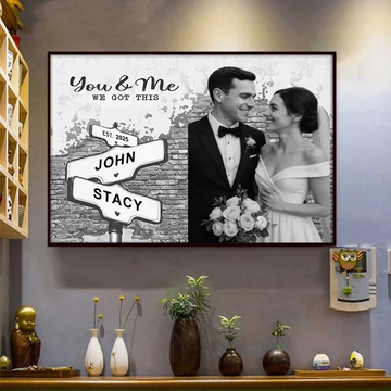 1. Custom Photo Horizontal Poster – Personalized Anniversary Gift for Husband or Wife - POS-MAY25-020-HA
