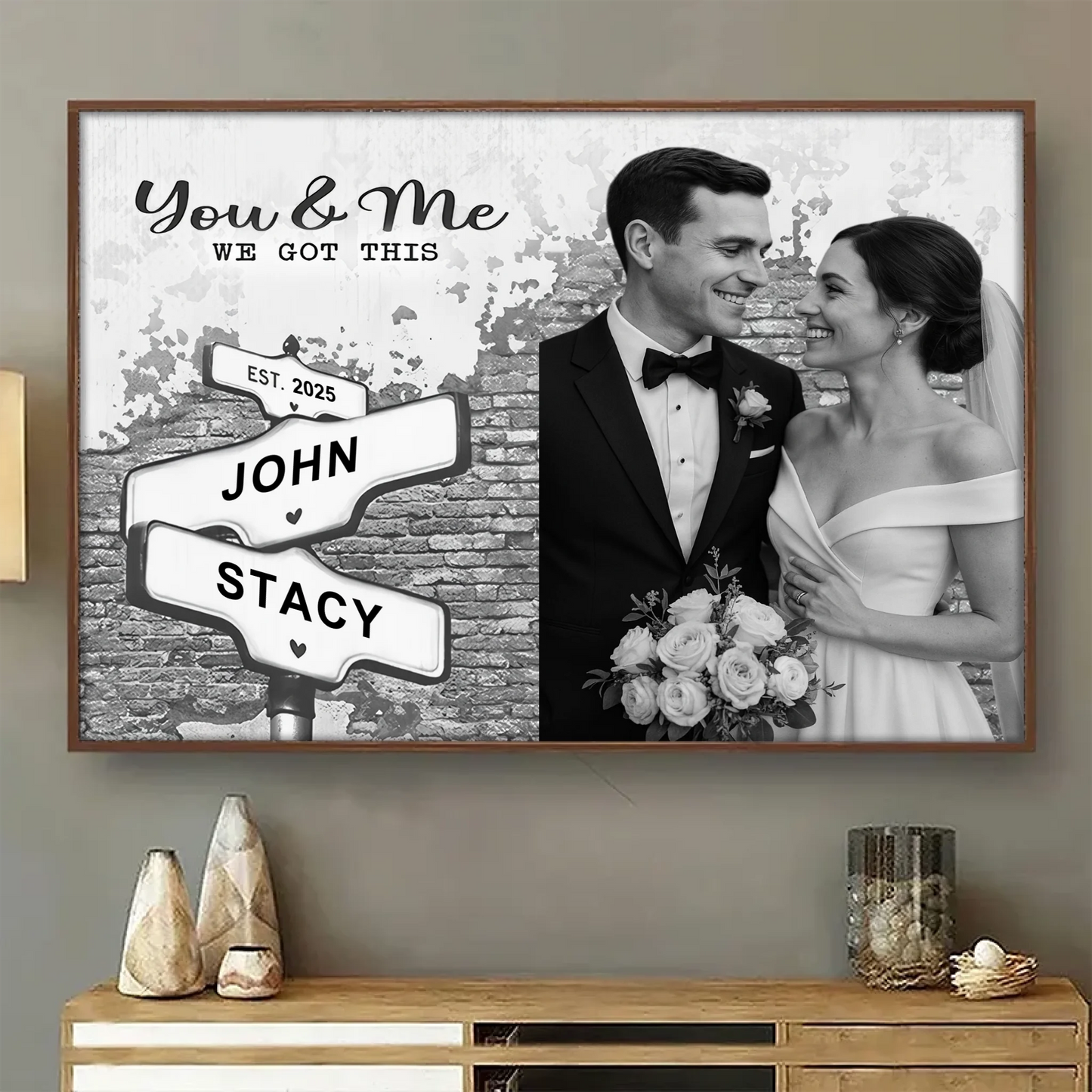 Custom Photo Horizontal Poster – Personalized Anniversary Gift for Husband or Wife - POS-MAY25-020-HA