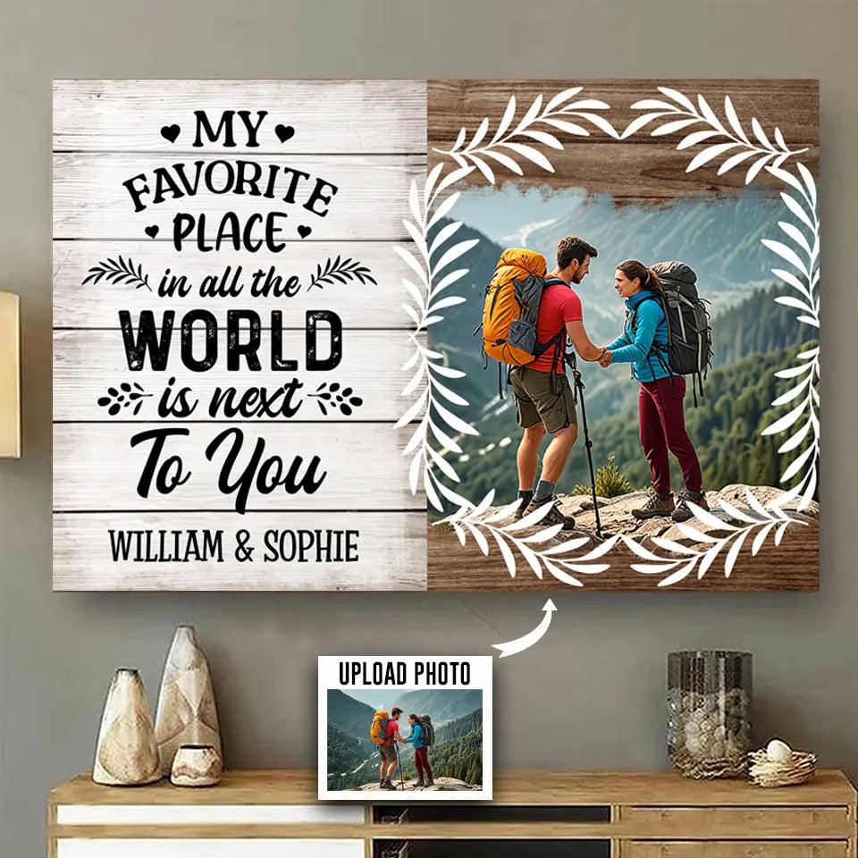 My Favorite Love Story Is Ours - Custom Photo Horizontal Poster, Personalized Anniversary Gift for Husband and Wife
