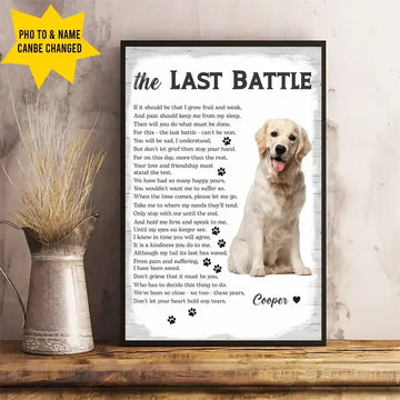 The Last Battle, A Love That Never Ends - Custom Photo & Name Memorial Pet Poster, Personalized Tribute to a Beloved Companion Ducon Space