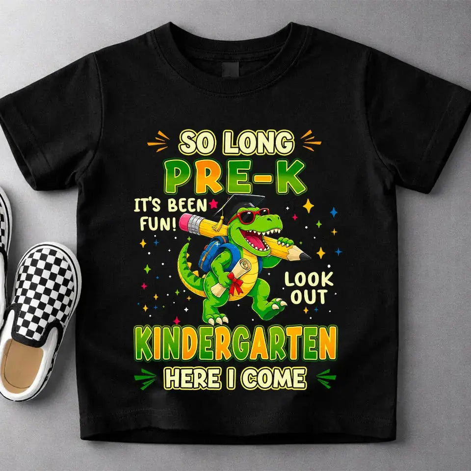 Dino Back To School, Personalized T-Shirt For Kids