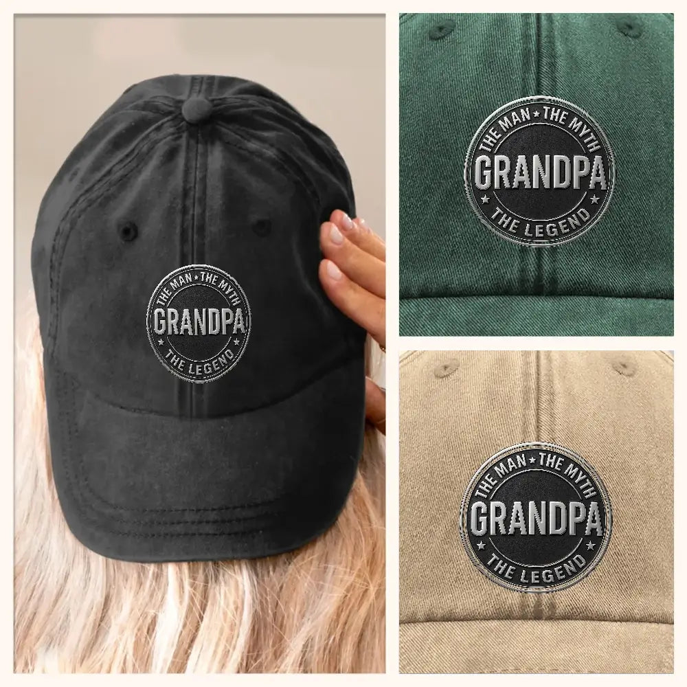 #1 Grandpa Xmas Gift – Washed Demi Grandpa Cap 🎅