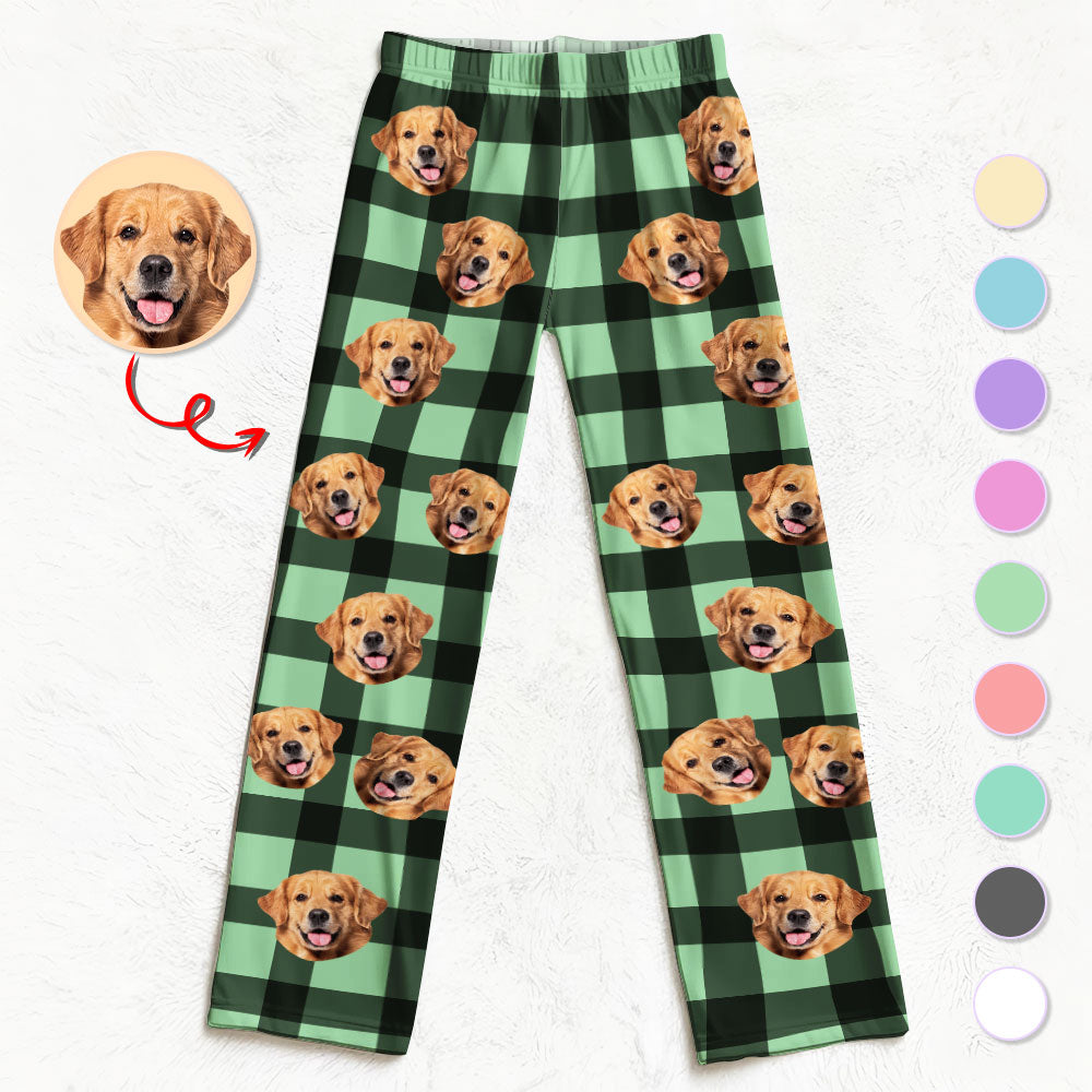 Personalized Pet Pajama Pants – Custom Dog or Cat Face Lounge Pants - Style 6