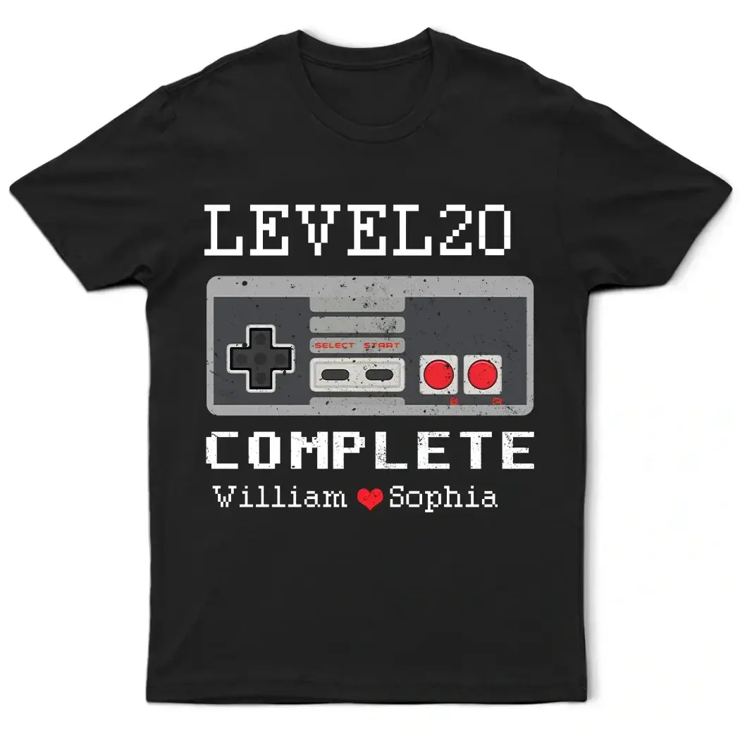 20th Anniversary Gamer Shirts - Personalized Gift for Couple Duconspace