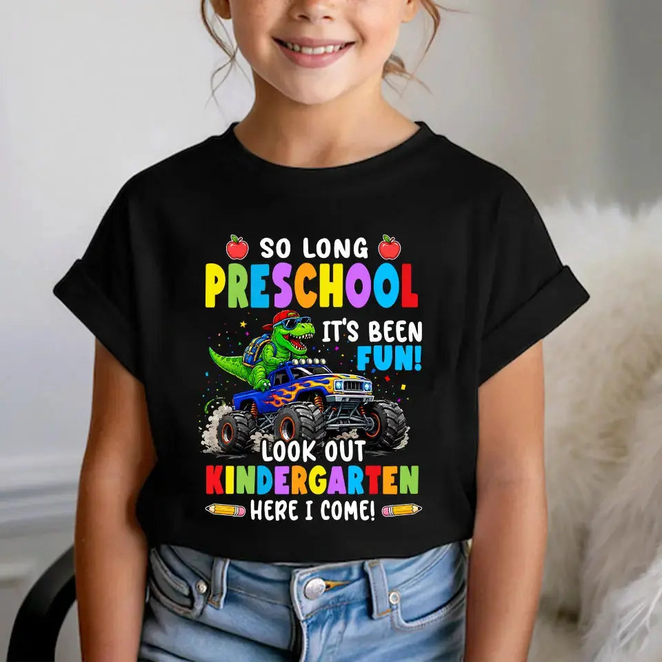 Back To School Custom Dino T-Shirt For Kids