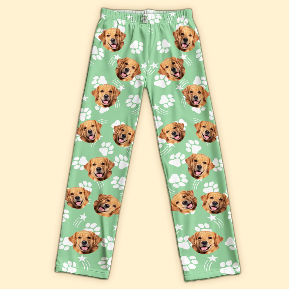 Personalized Pet Pajama Pants – Custom Dog or Cat Face Lounge Pants - Style 3