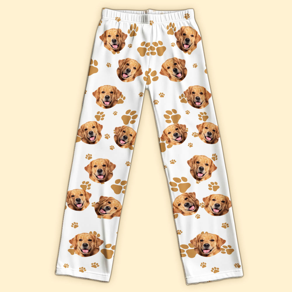 Personalized Pet Pajama Pants – Custom Dog or Cat Face Lounge Pants - Gift for Pet Lovers