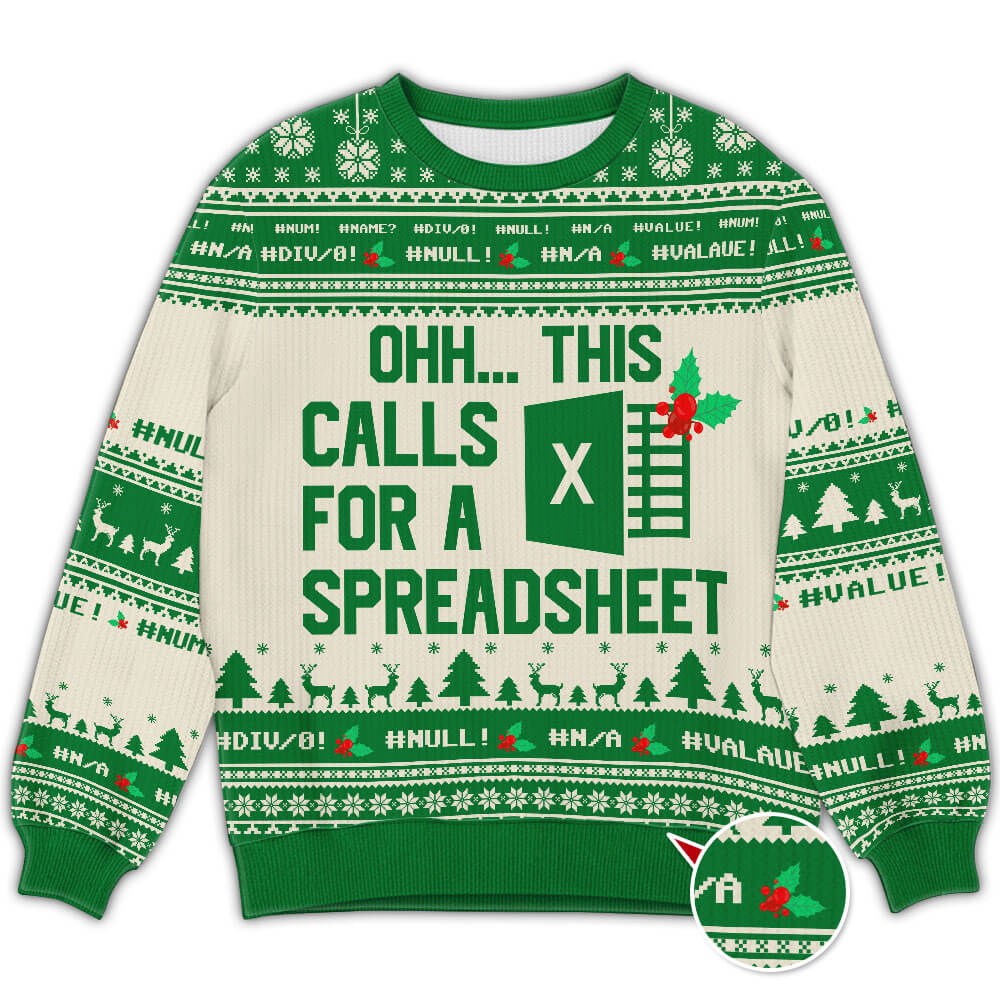 Funny Microsoft Word Ugly Christmas Sweater – “Ohh This Calls for a Document” Office Gift