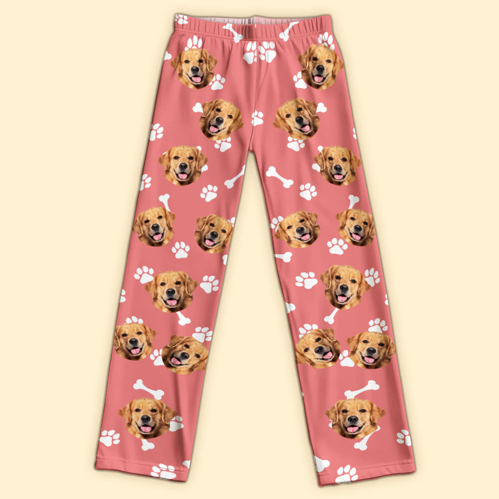 Personalized Pet Pajama Pants – Custom Dog or Cat Face Lounge Pants