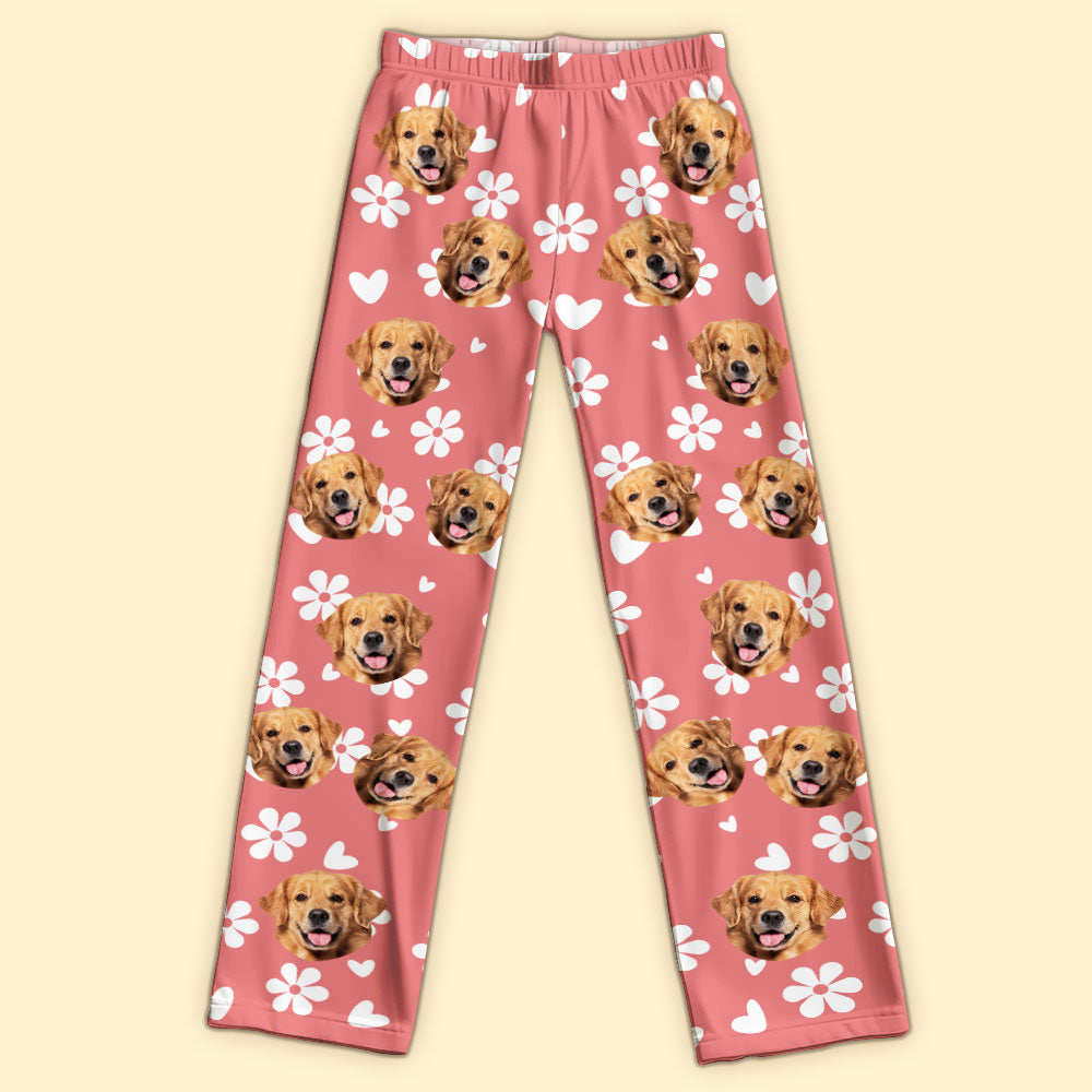 Personalized Pet Pajama Pants – Custom Dog or Cat Face Lounge Pants - Style 5
