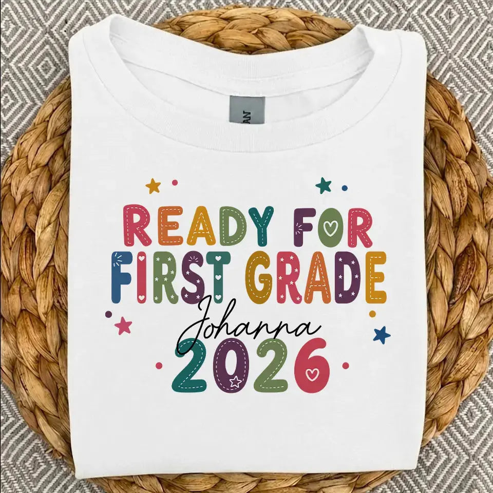 Ready For School 2026- Personalized 

Shirt For Kids