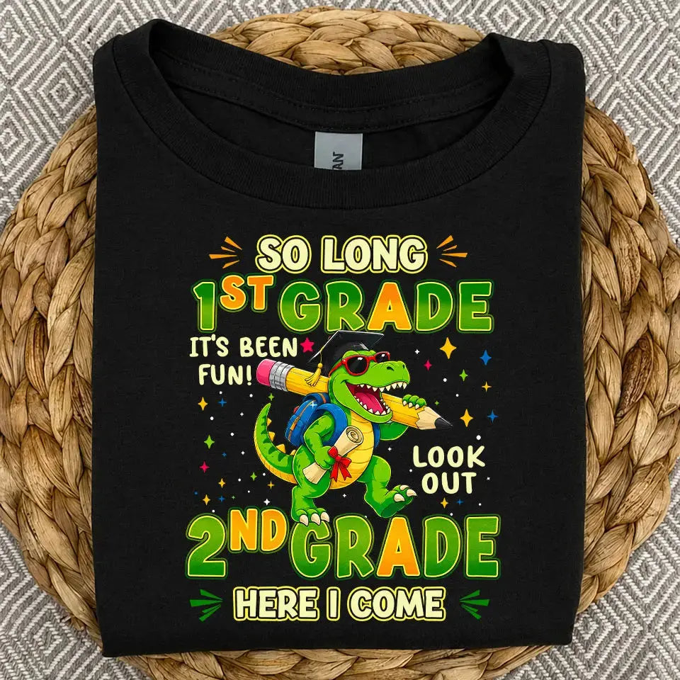 Dino Back To School, Personalized T-Shirt For Kids