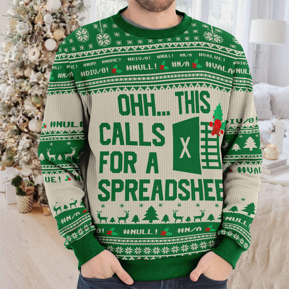 Funny Microsoft Word Ugly Christmas Sweater – “Ohh This Calls for a Document” Office Gift