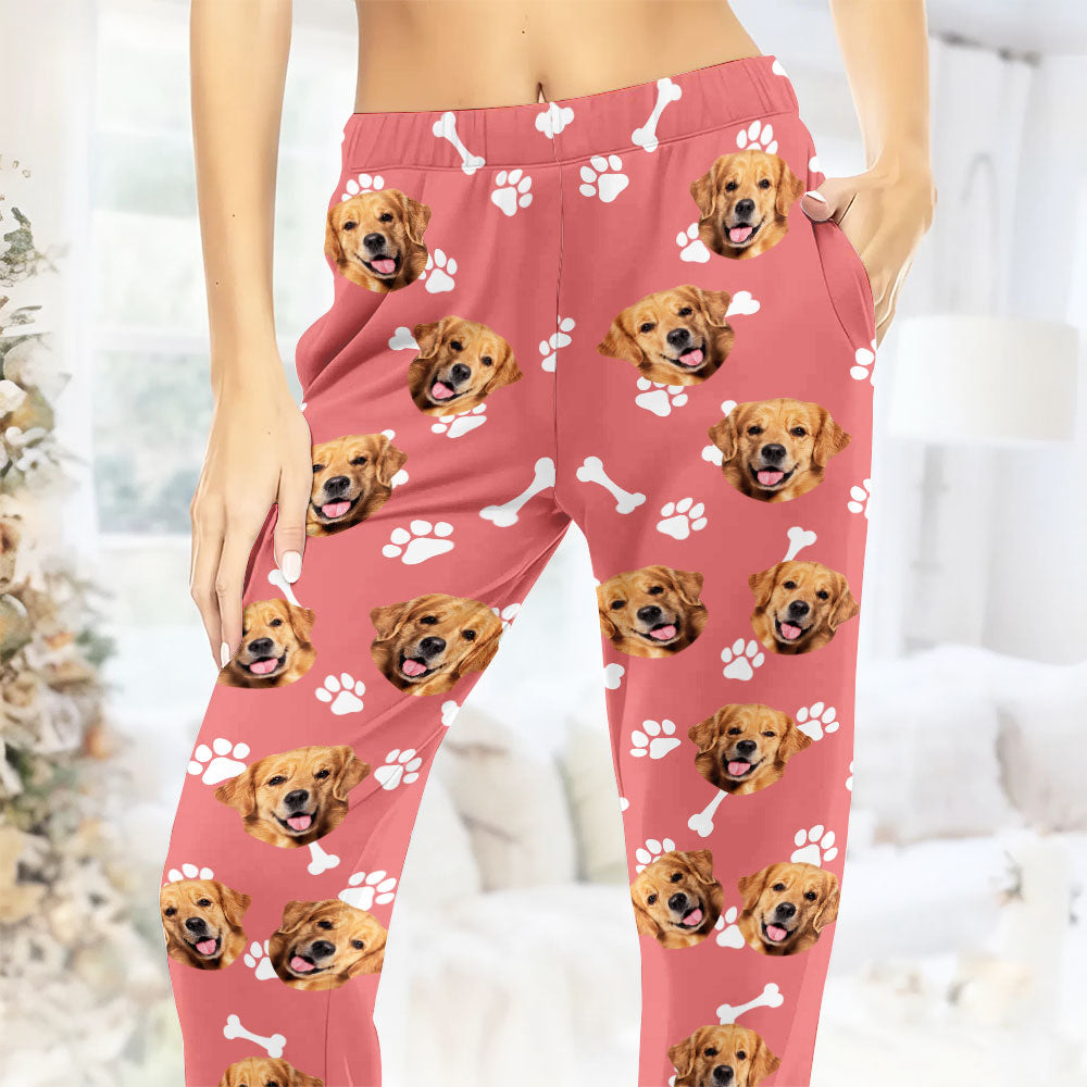 Personalized Pet Pajama Pants – Custom Dog or Cat Face Lounge Pants
