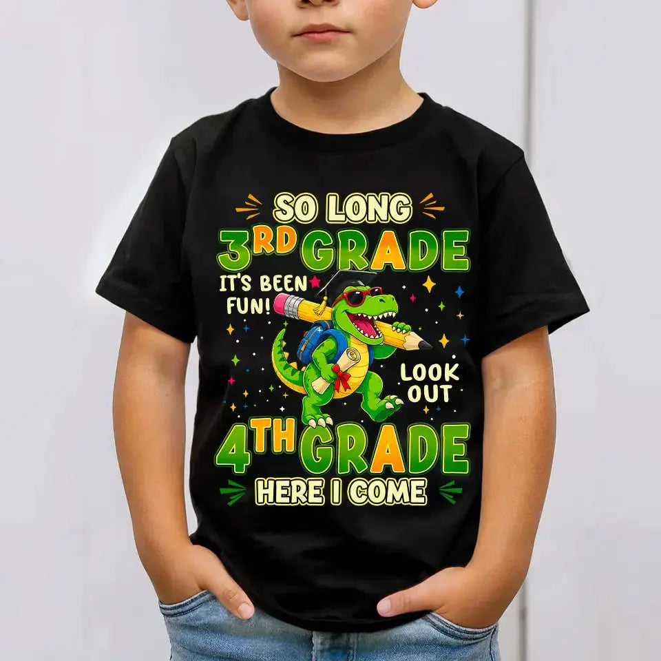 Dino Back To School, Personalized T-Shirt For Kids