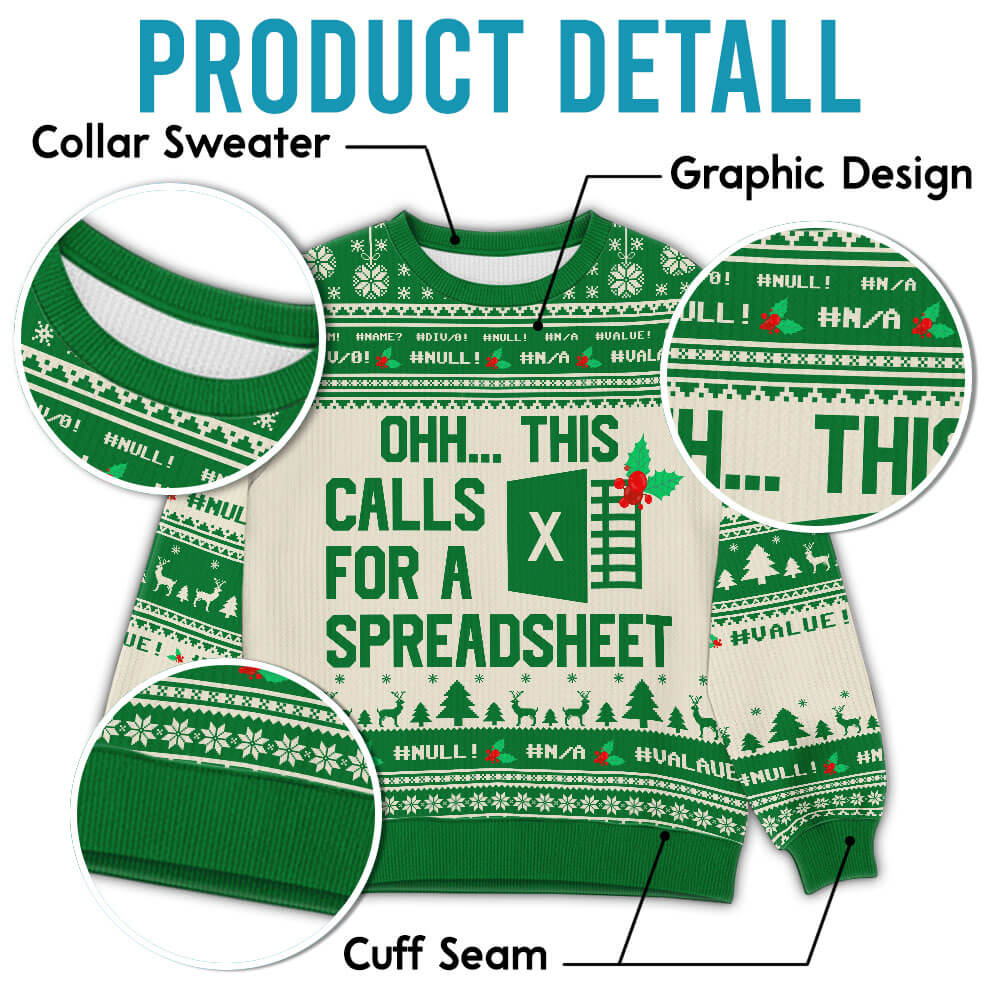 Funny Microsoft Word Ugly Christmas Sweater – “Ohh This Calls for a Document” Office Gift