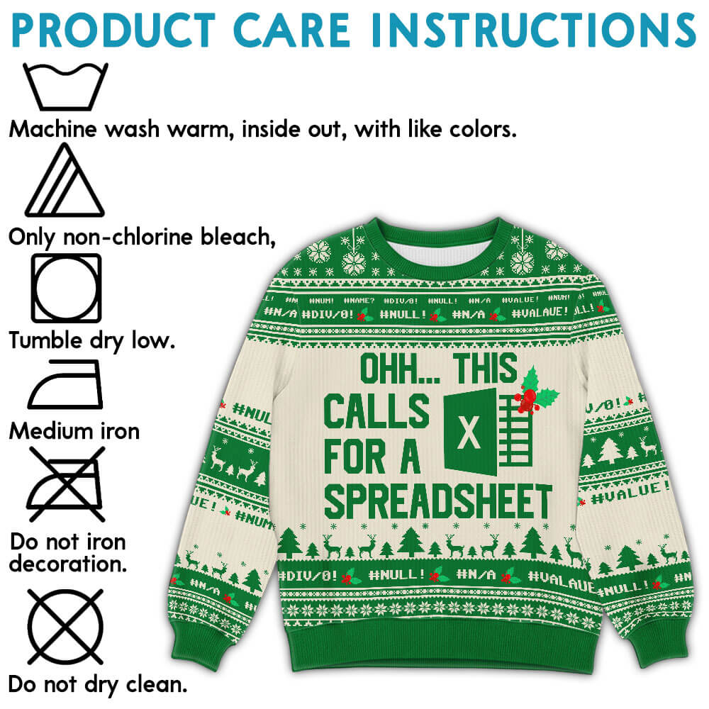 Funny Microsoft Word Ugly Christmas Sweater – “Ohh This Calls for a Document” Office Gift