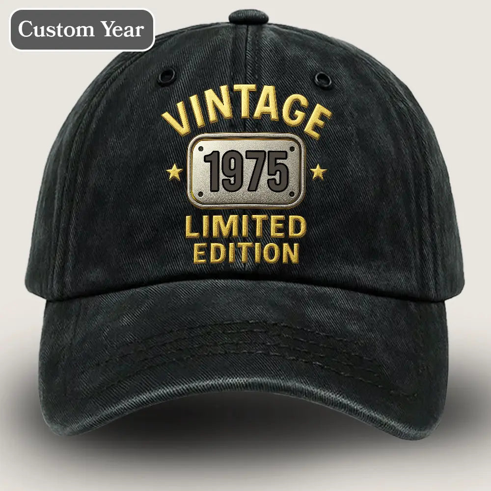 50th Birthday Gift - Washed Denim Cap – Limited Edition Husband Duconspace