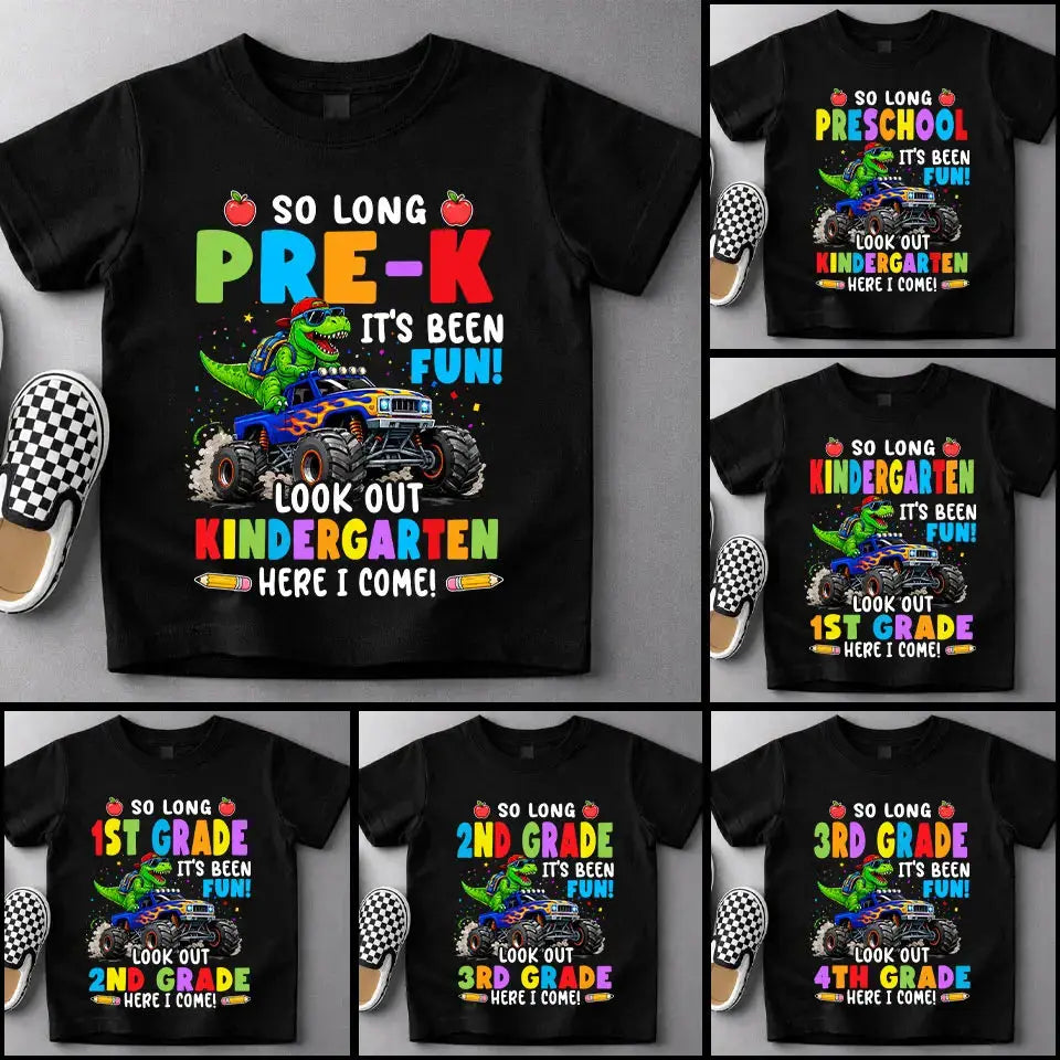 Back To School Custom Dino T-Shirt For Kids