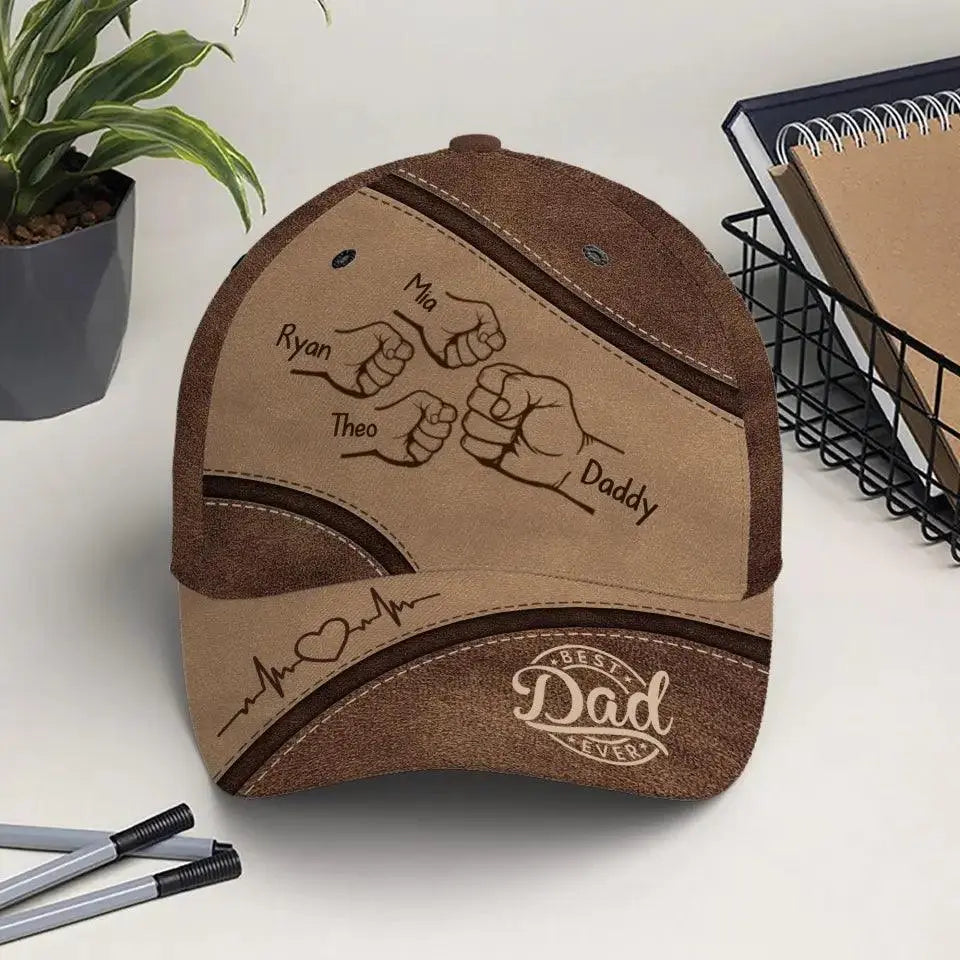 I Love My Dad - Personalized Classic Cap - Custom Gifts for Dad, Papa TeeInBlue
