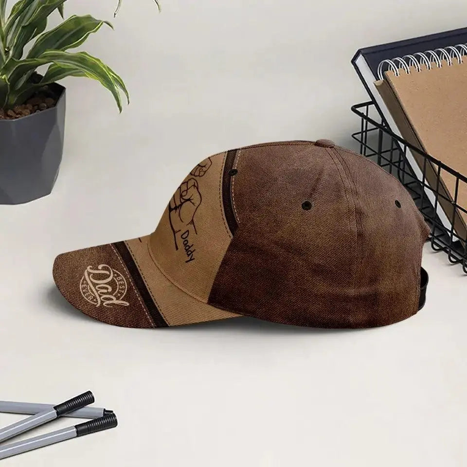 I Love My Dad - Personalized Classic Cap - Custom Gifts for Dad, Papa TeeInBlue