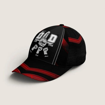 Best Dad Ever - Personalized Classic Cap - Gift for Dad, Grandpa, Husband - Custom Modern Metal Design Classic Cap