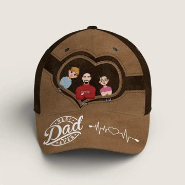 Best Dad Ever - Personalized Classic Cap TeeInBlue
