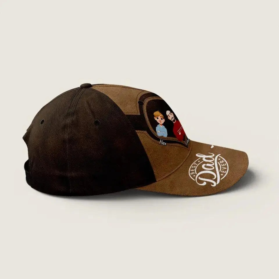 Best Dad Ever - Personalized Classic Cap TeeInBlue