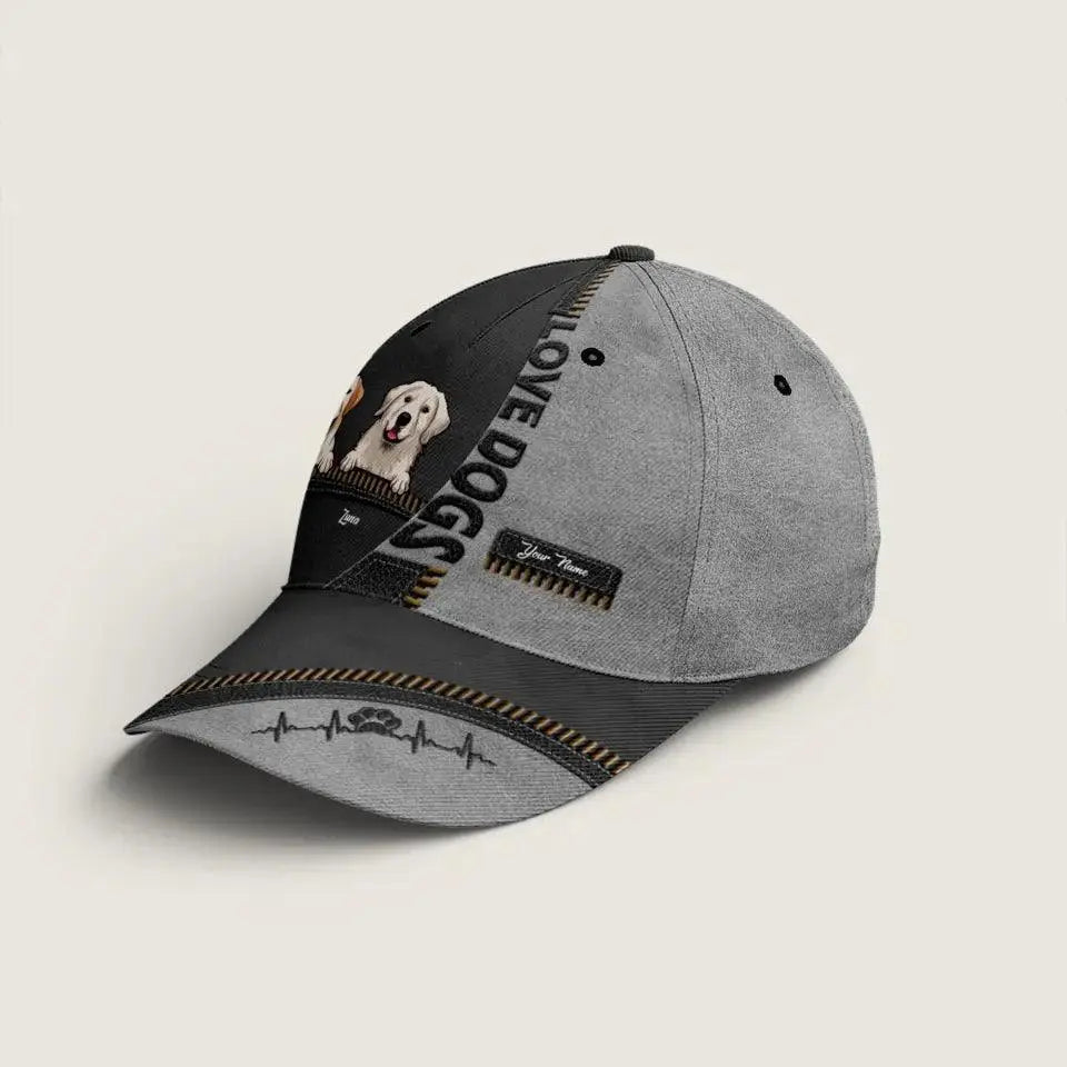 I Love Dogs More Than Humans - Dog & Cat Personalized Custom Hat TeeInBlue