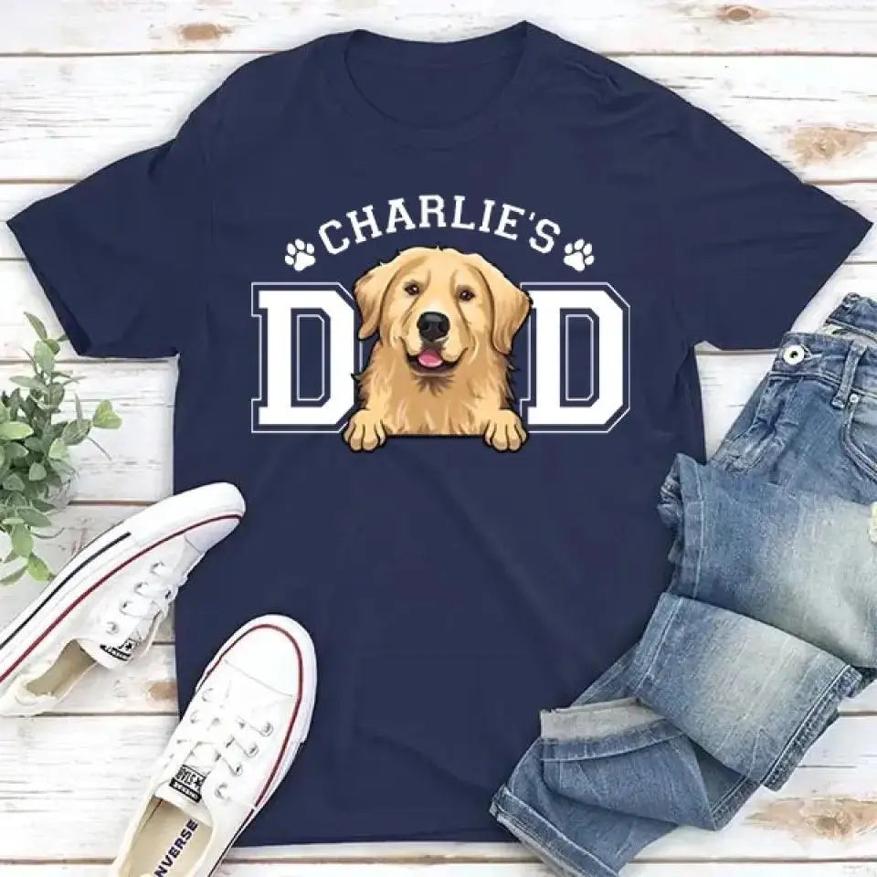 Dog Dad Dog Mom Basic - Personalized Custom Unisex T-Shirt Dreamship