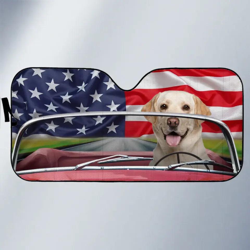 Custom Photo Let's Go On An Adventure - Dog & Cat Personalized Auto Windshield Sunshade