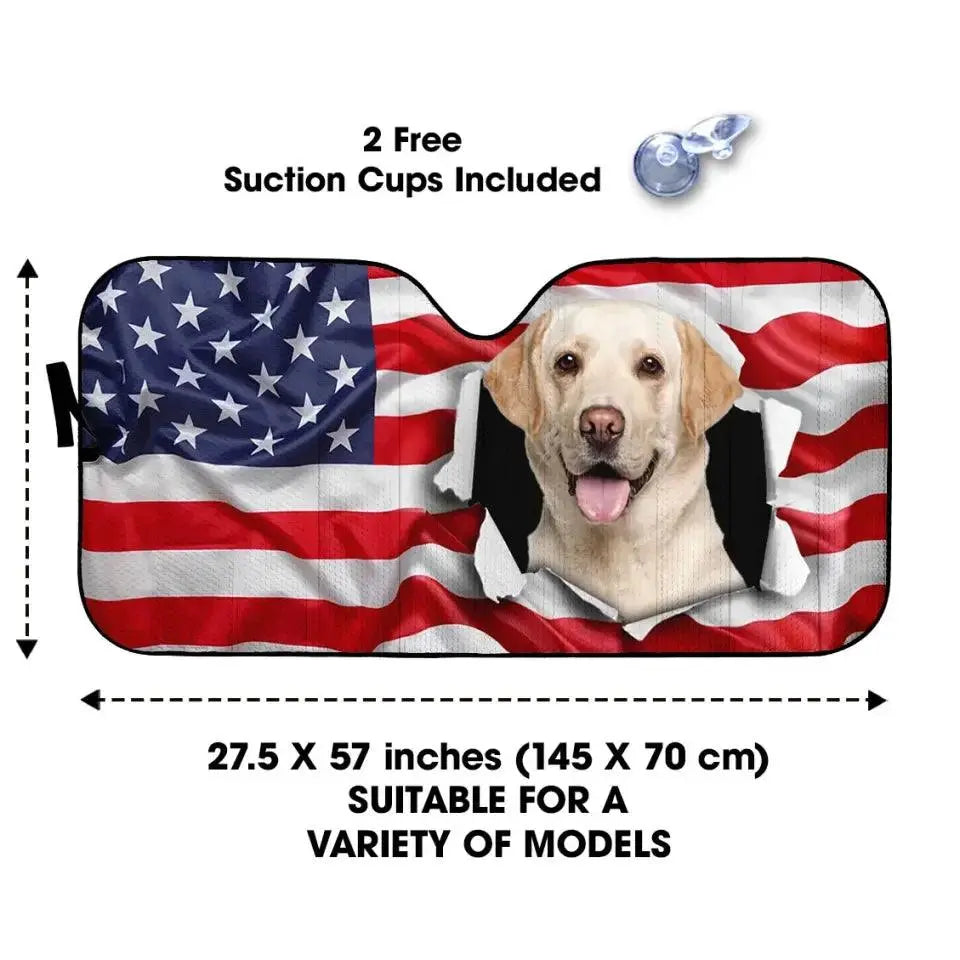 Custom Photo Let Adventures Fill Your Soul - Dog & Cat Personalized Auto Windshield Sunshade TeeInBlue
