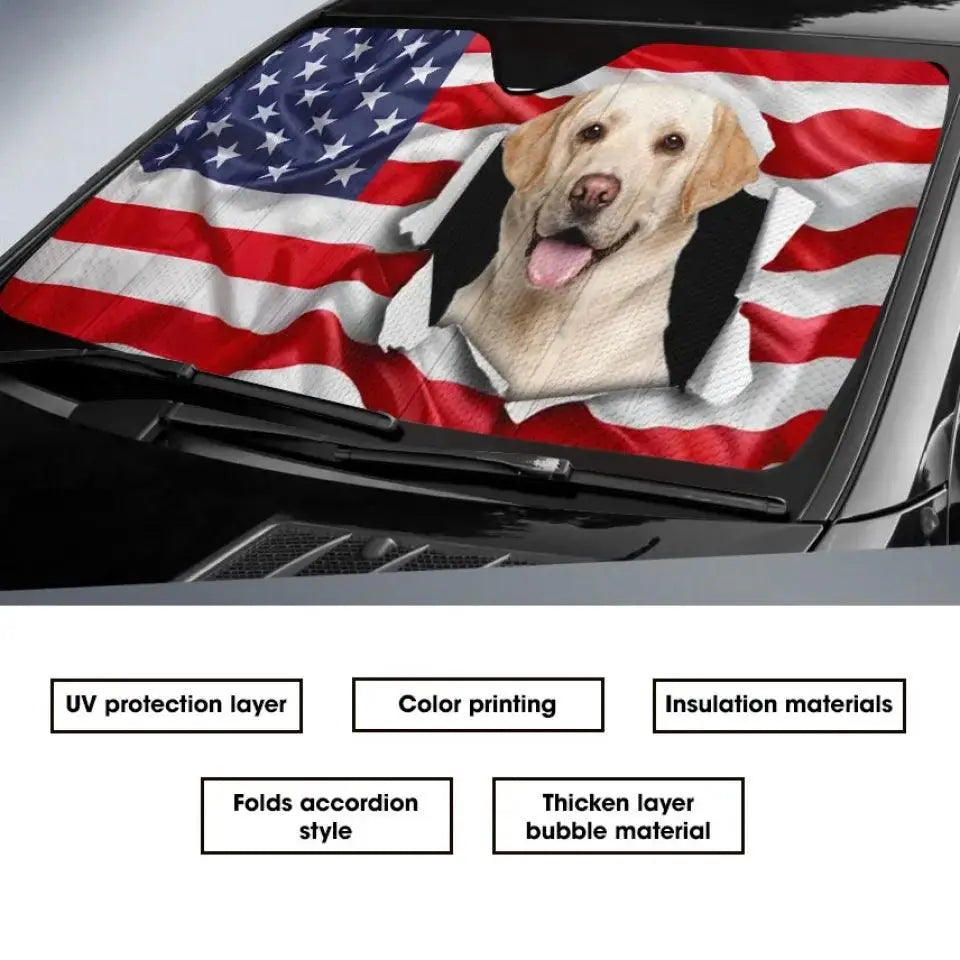 Custom Photo Let Adventures Fill Your Soul - Dog & Cat Personalized Auto Windshield Sunshade TeeInBlue