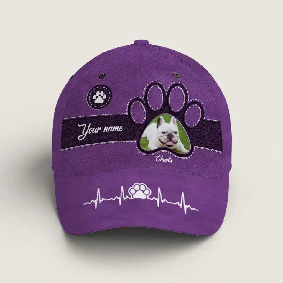 Custom Photo A Pet's Love Can Make Even The Worst Day Better - Dog & Cat Personalized Custom Hat TeeInBlue