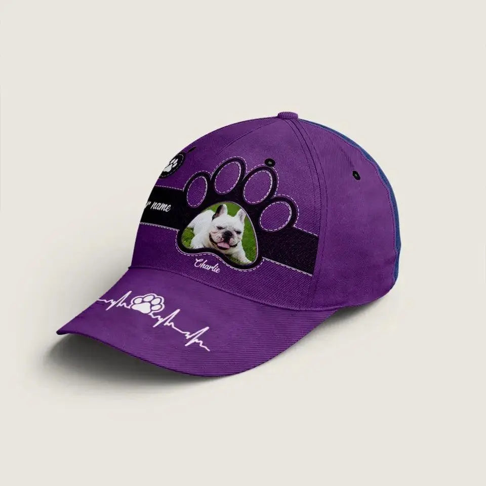 Custom Photo A Pet's Love Can Make Even The Worst Day Better - Dog & Cat Personalized Custom Hat TeeInBlue