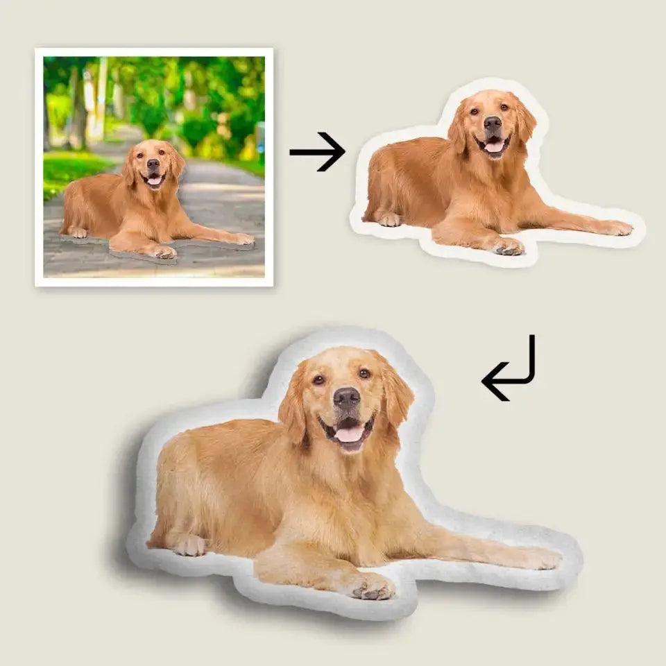 Custom Photo My Beloved Fur Baby - Dog & Cat Personalized Custom Shaped Pillow TeeInBlue