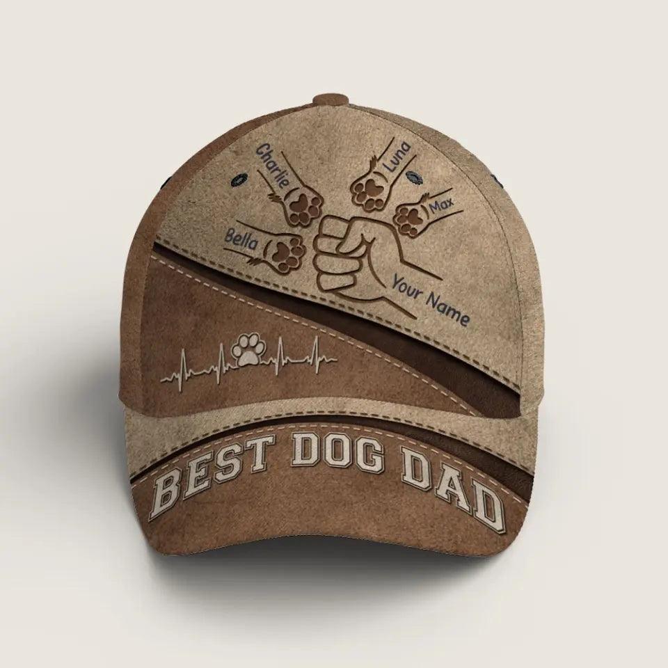 Dogs Leave Paw Prints On Our Hearts - Dog Personalized Custom Hat