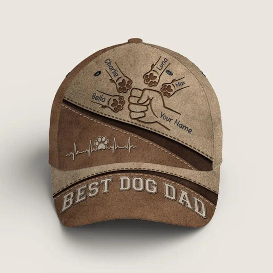 Dogs Leave Paw Prints On Our Hearts - Dog Personalized Custom Hat