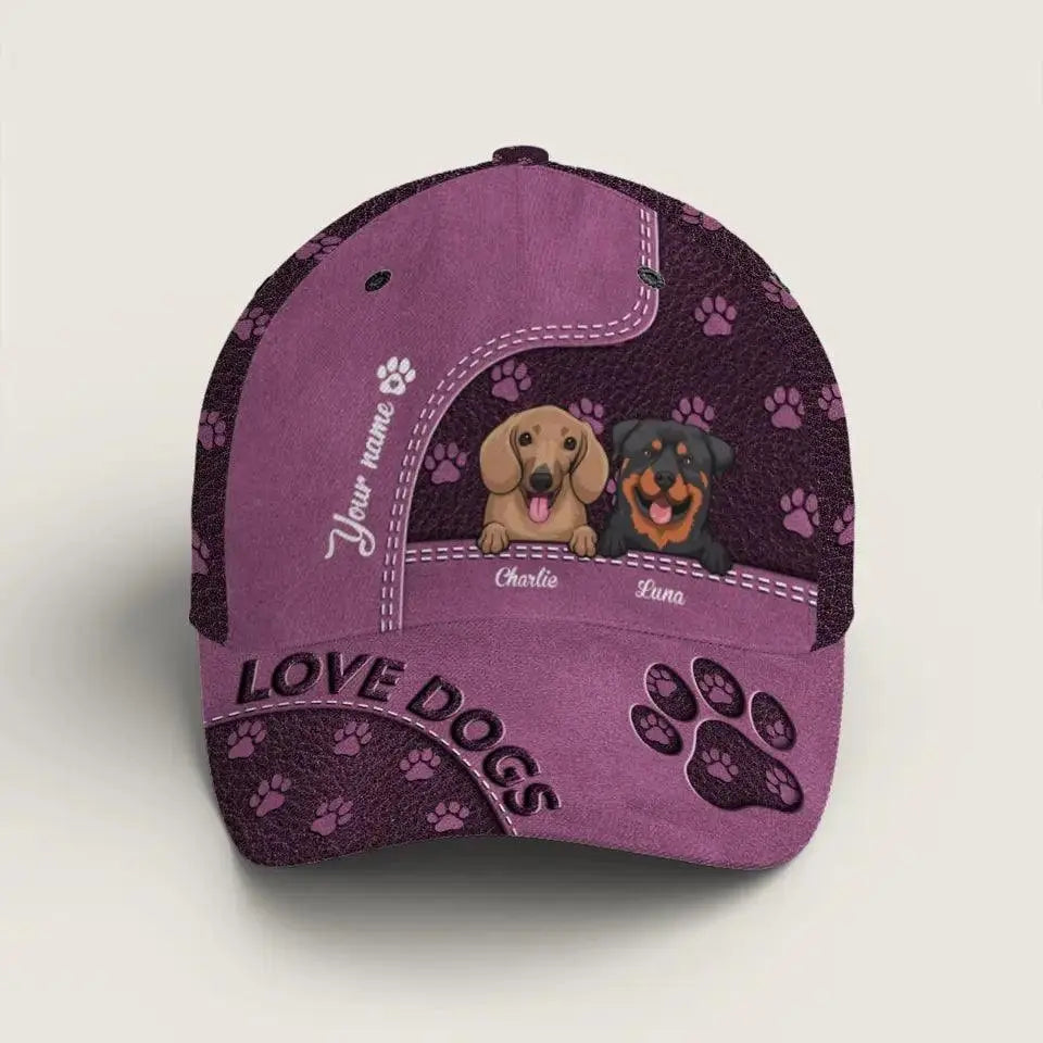 Dogs Make Our Lives Whole - Dog & Cat Personalized Custom Hat TeeInBlue