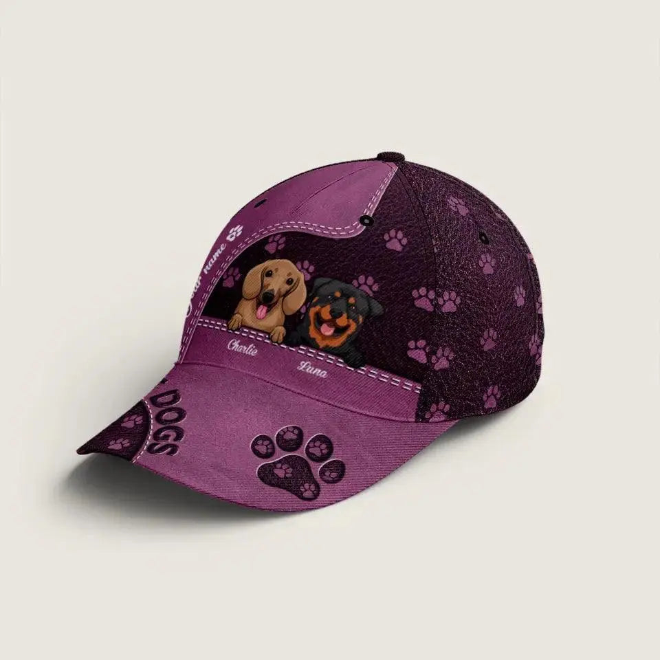 Dogs Make Our Lives Whole - Dog & Cat Personalized Custom Hat TeeInBlue