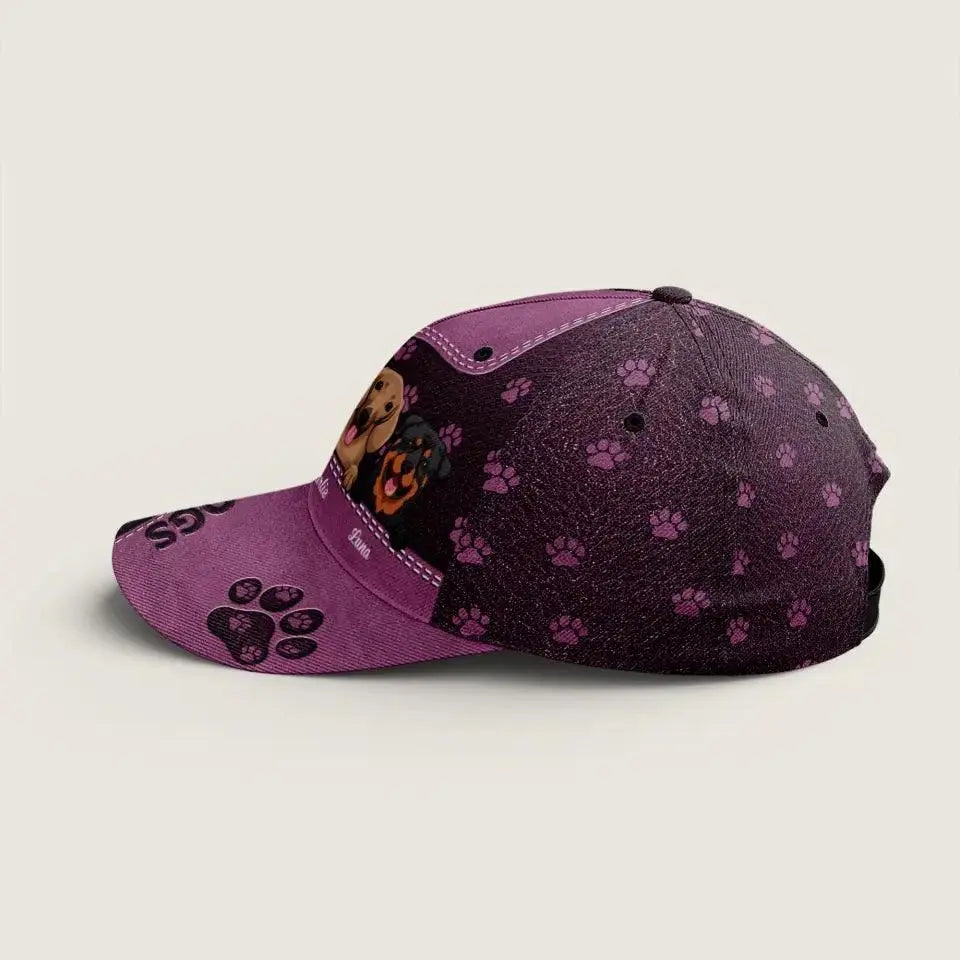 Dogs Make Our Lives Whole - Dog & Cat Personalized Custom Hat TeeInBlue