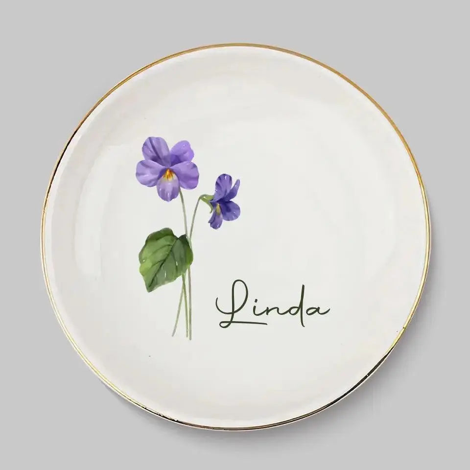 Friends Are Flowers That Never Fade - Bestie Personalized Custom Jewelry Dish TeeInBlue