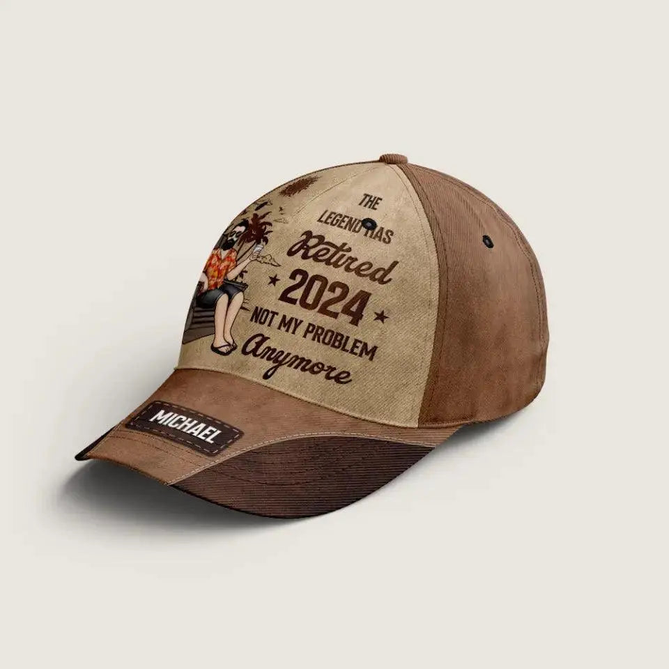 Adjustable snapback cap for retired dad or grandpa