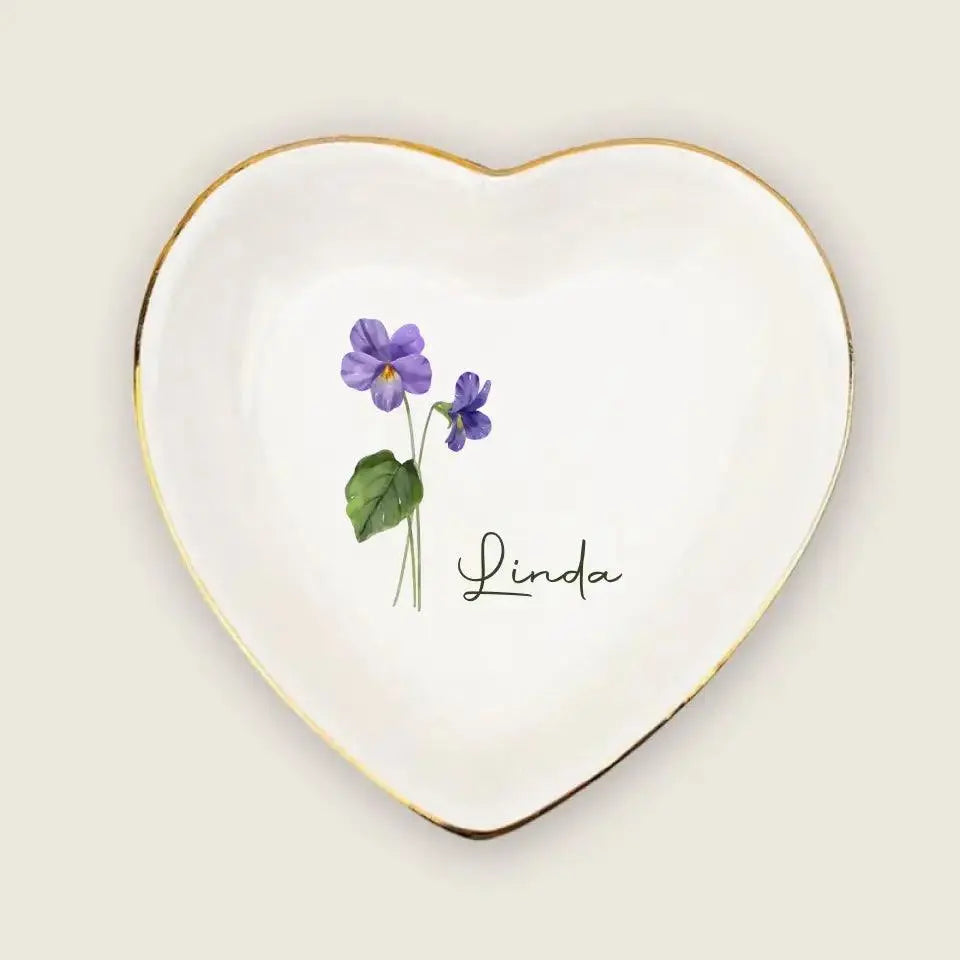 Friends Are Flowers That Never Fade - Bestie Personalized Custom Jewelry Dish TeeInBlue