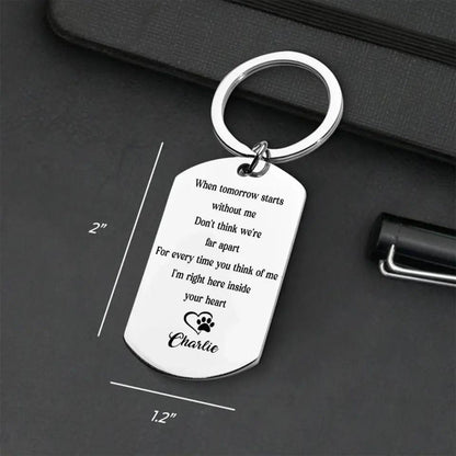 Dog Keychain Dog Memorial Gifts For Loss Of Dog - Personalized Keychains