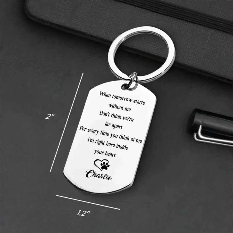 Dog Keychain Dog Memorial Gifts For Loss Of Dog - Personalized Keychains Ducon Space