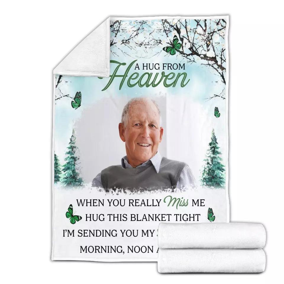 Custom Photo Greatly Loved Deeply Missed - Memorial Custom Blanket